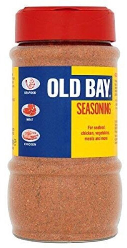 Old Bay Seasoning Kruidenmix 280 g – Klassieke Amerikaanse Specerijenmix met Paprika, Selderijzaad & Peper | Ideaal voor Vis, Zeevruchten, Kip & Friet met Kajal Sticker