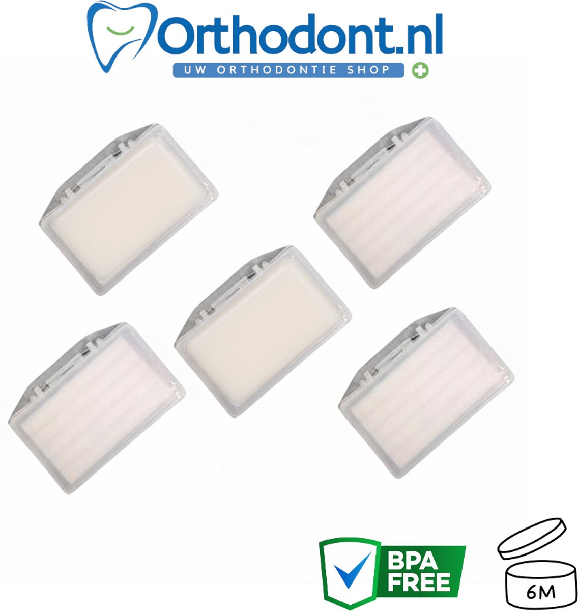 Orthodontische Gum - Wax voor Beugel - 5 Stuks - Orthodontic - Zonder Smaak