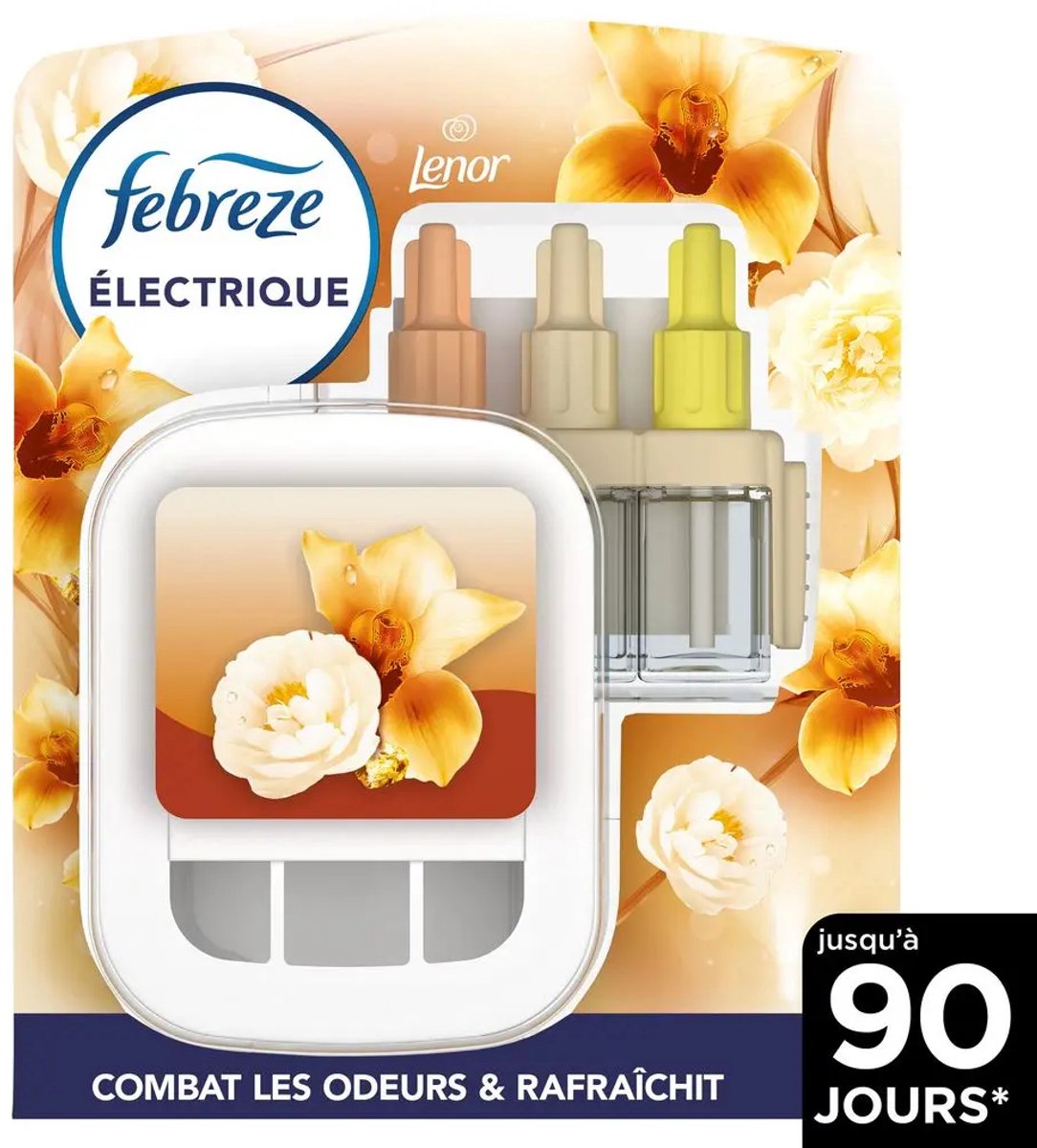 FEBREZE Elektrische diffuser bestrijdt geuren en verfrist.