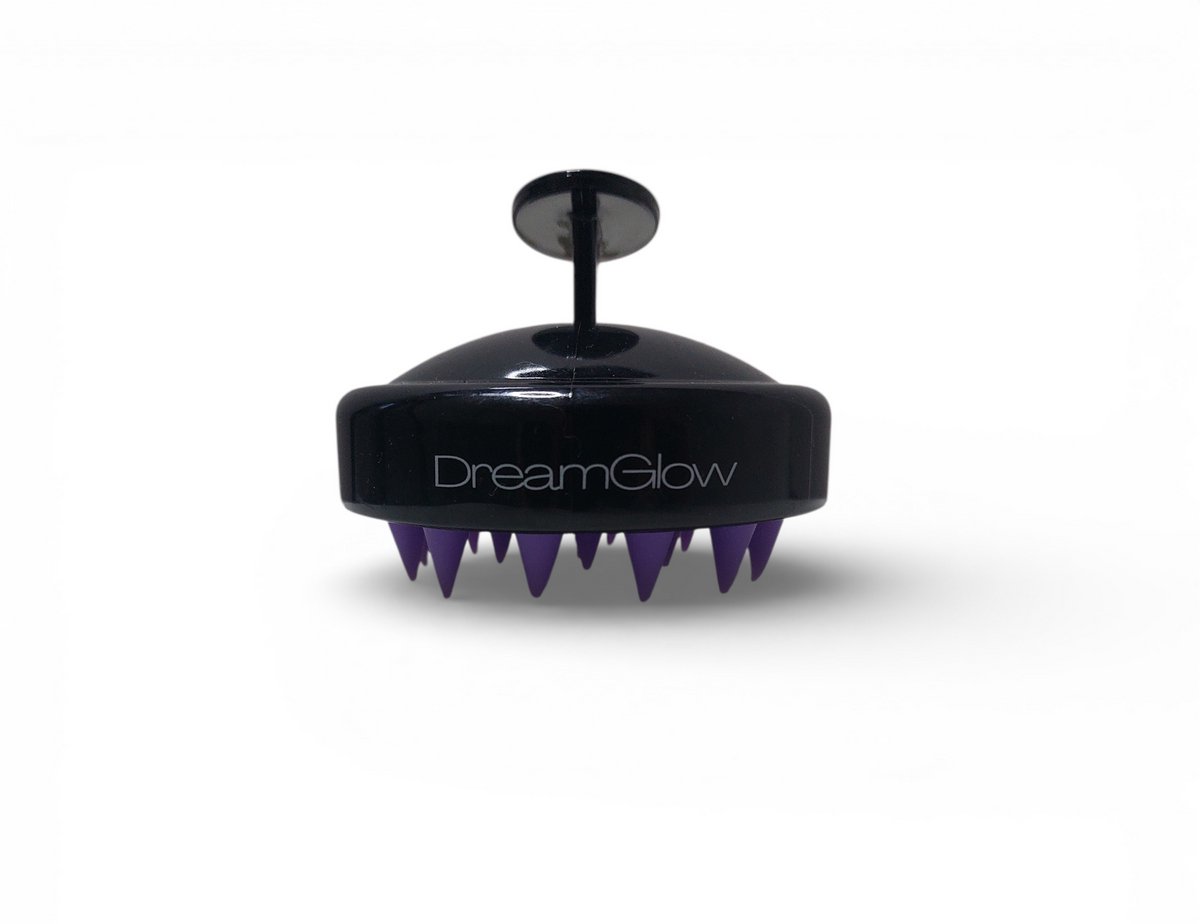 DreamGlow Scalp Massager – Siliconen Shampoo Borstel – Zwart