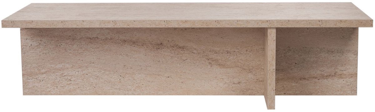 CALICOSY - Salontafel met rechthoekig blad en asymmetrische poot L120 cm - HARBOR