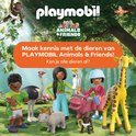 PLAYMOBIL "Animals & Friends" met kinderen, struisvogel, dwergnijlpaard, papegaai, giraf, aapje en hagedis.