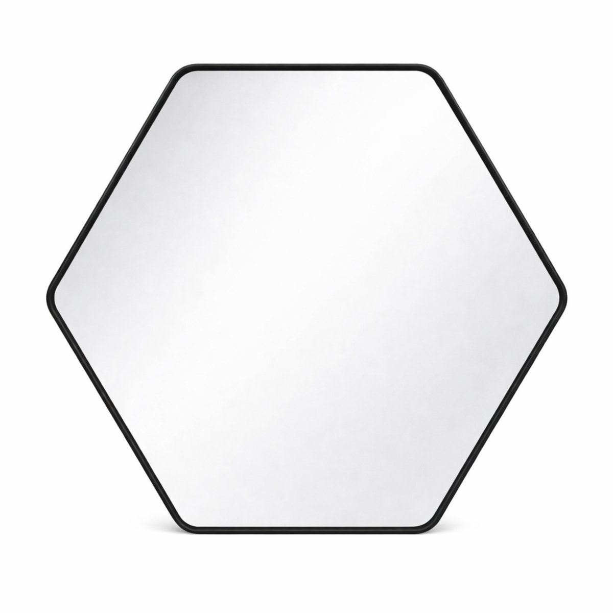 Luxaliving Wandspiegel Hexagon – Zwart – 70x80 cm – Badkamer & Wanddecoratie