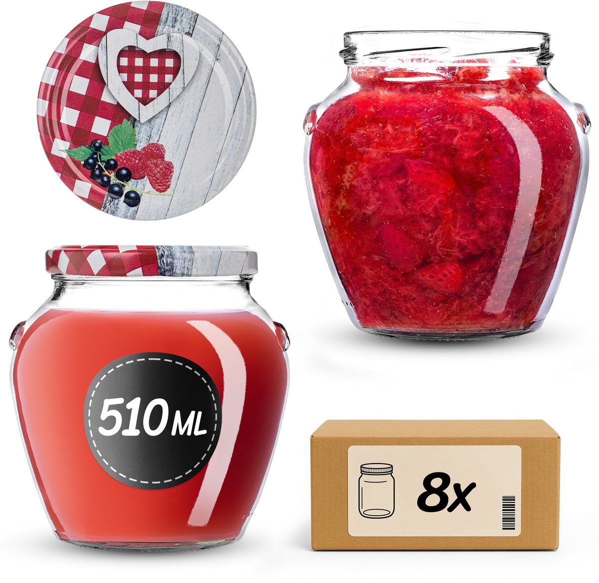 KADAX Amphora Pot Ø82 510ml + Deksel Ø82 Rooster