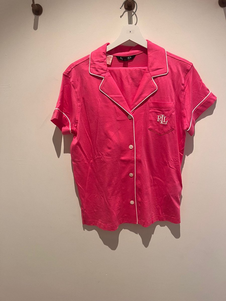 Ralph Lauren, Pyjama, knoopjes, roze, M