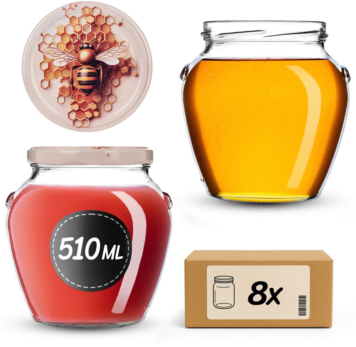 KADAX Amphora Jar fi82 510ml + deksel fi82 wz31 p