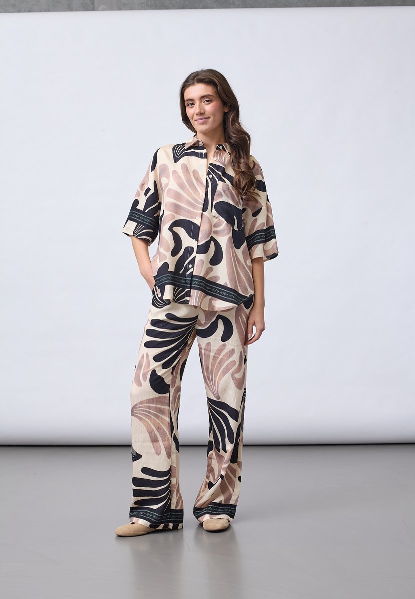 SISTERS POINT Ella-n.sh10 - Dames Blouse - Border - Maat XS/S