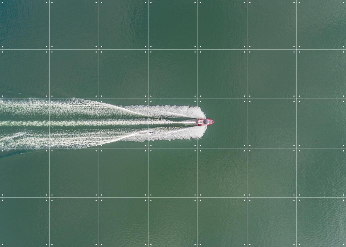 IXXI Speedboat, Kobayashi Tetsurou & Various - 140 x 100 cm - Gratis ophangtool - Grote wanddecoratie en posters - Fotografie, Mancave, Woonkamer