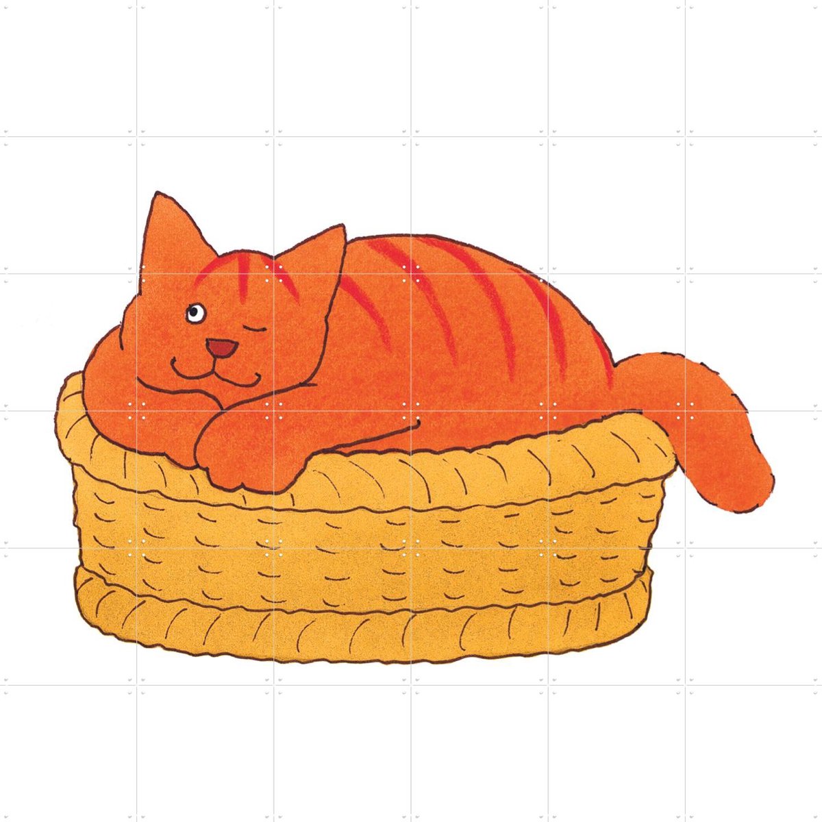 IXXI Dikkie Dik in Mand, Dikkie Dik - 120 x 120 cm - Gratis ophangtool - Grote wanddecoratie en posters - Illustraties, Cartoonesk, Kleurrijk, Speels