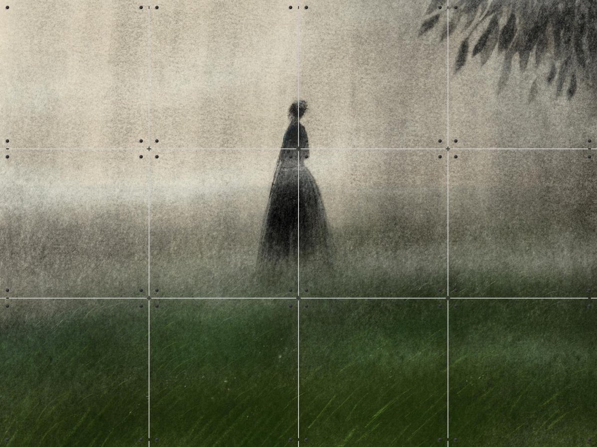 IXXI Melancholic, Jeska Verstegen - 80 x 60 cm - Gratis ophangtool - Grote wanddecoratie en posters - Impressionisme, Illustraties, Slaapkamer, Gang