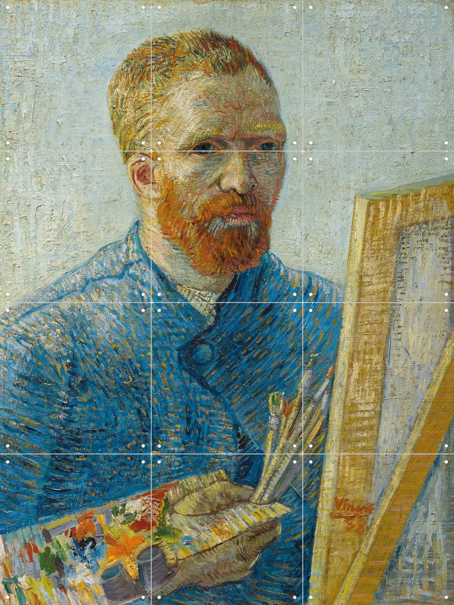 IXXI Zelfportret als schilder (1888), Vincent van Gogh (1853 - 1890) & Van Gogh Museum - 60 x 80 cm - Gratis ophangtool - Grote wanddecoratie en
