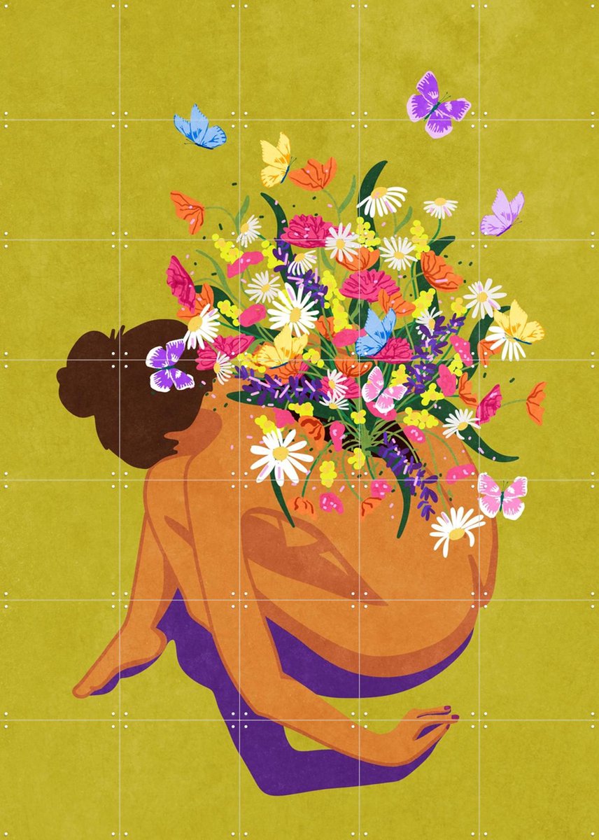 IXXI Free your potential, Raissa Oltmanns - 100 x 140 cm - Gratis ophangtool - Grote wanddecoratie en posters - Grafisch Ontwerp, Illustraties