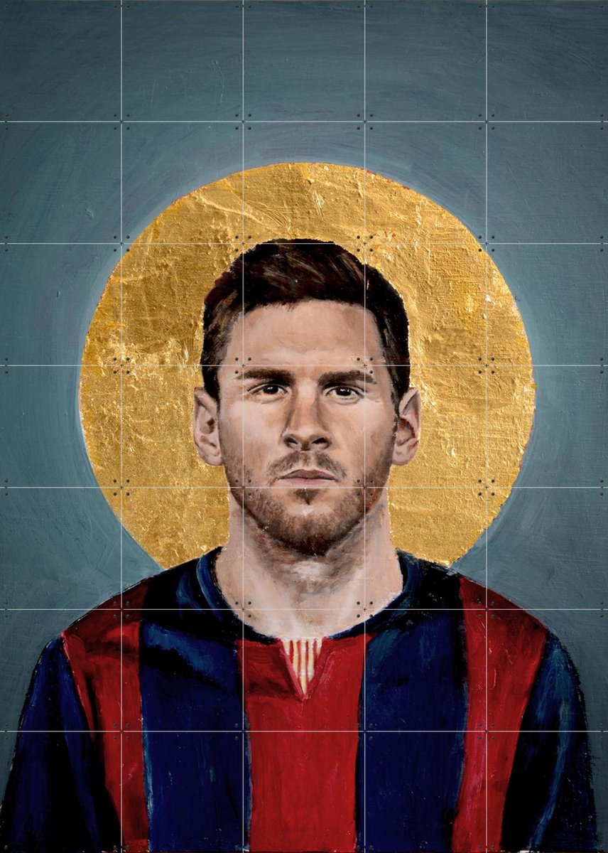 IXXI Lionel Messi FCB, David Diehl - 100 x 140 cm - Gratis ophangtool - Grote wanddecoratie en posters - Olieverf, Grafisch Ontwerp, Illustraties
