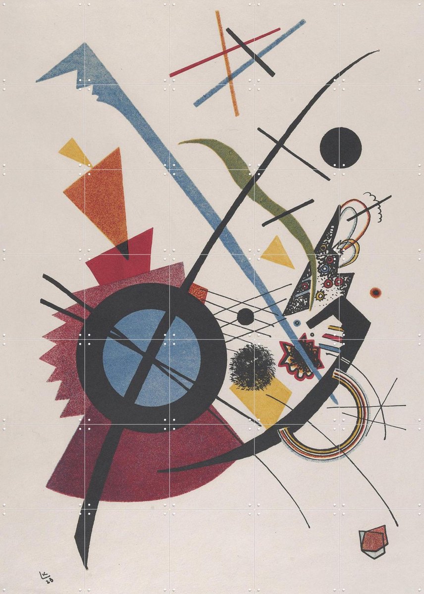 IXXI Violett, Kandinsky & Bridgeman Images - 100 x 140 cm - Gratis ophangtool - Grote wanddecoratie en posters - Klassiek, Abstract, Kleurrijk
