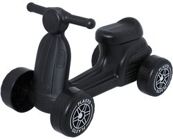 Plasto Scooter Zwart - Baby Walker - Stille Wielen - Loopauto - Zithoogte 22 cm - Stevig Kunststof - Gemaakt in Finland - Vanaf 1 Jaar