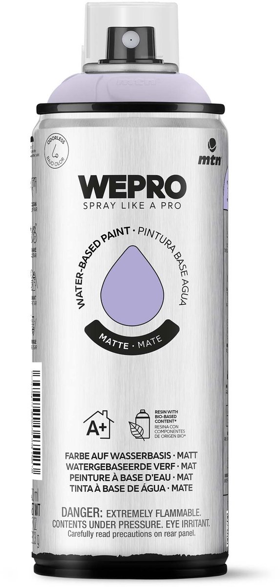 Spuitbus Violet Ash Mat MTN WEPRO WATER-BASED PAINT 400ML