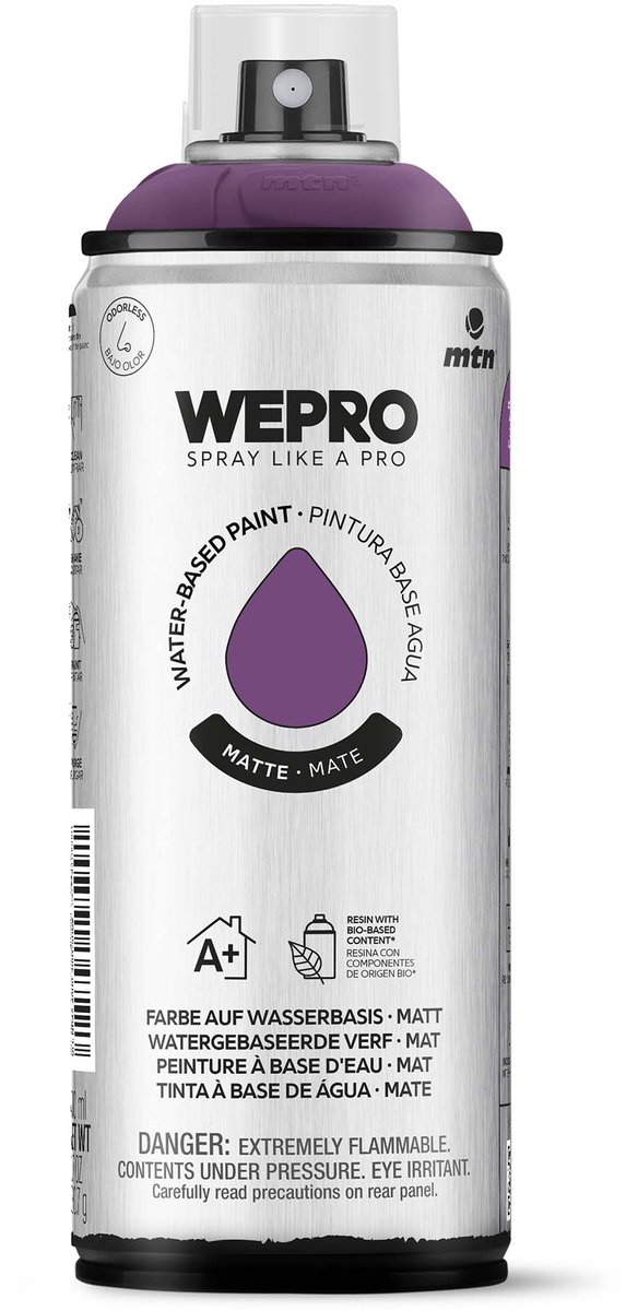 Spuitbus Paars Los Angeles Mat MTN WEPRO WATER-BASED PAINT 400ML