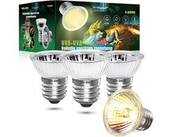 Uvb lamp terrarium - Landschildpadlamp - Volledig spectrum zonnelamp - Zilver - 12cm x 11cm x 7cm