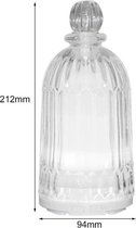 Aroma Vernevelaar - Lucht Bevochtiger - 120ML Aroma Diffuser - Ultrasonische werking met Sfeerverlichting - 3D Glas crystal - wit
