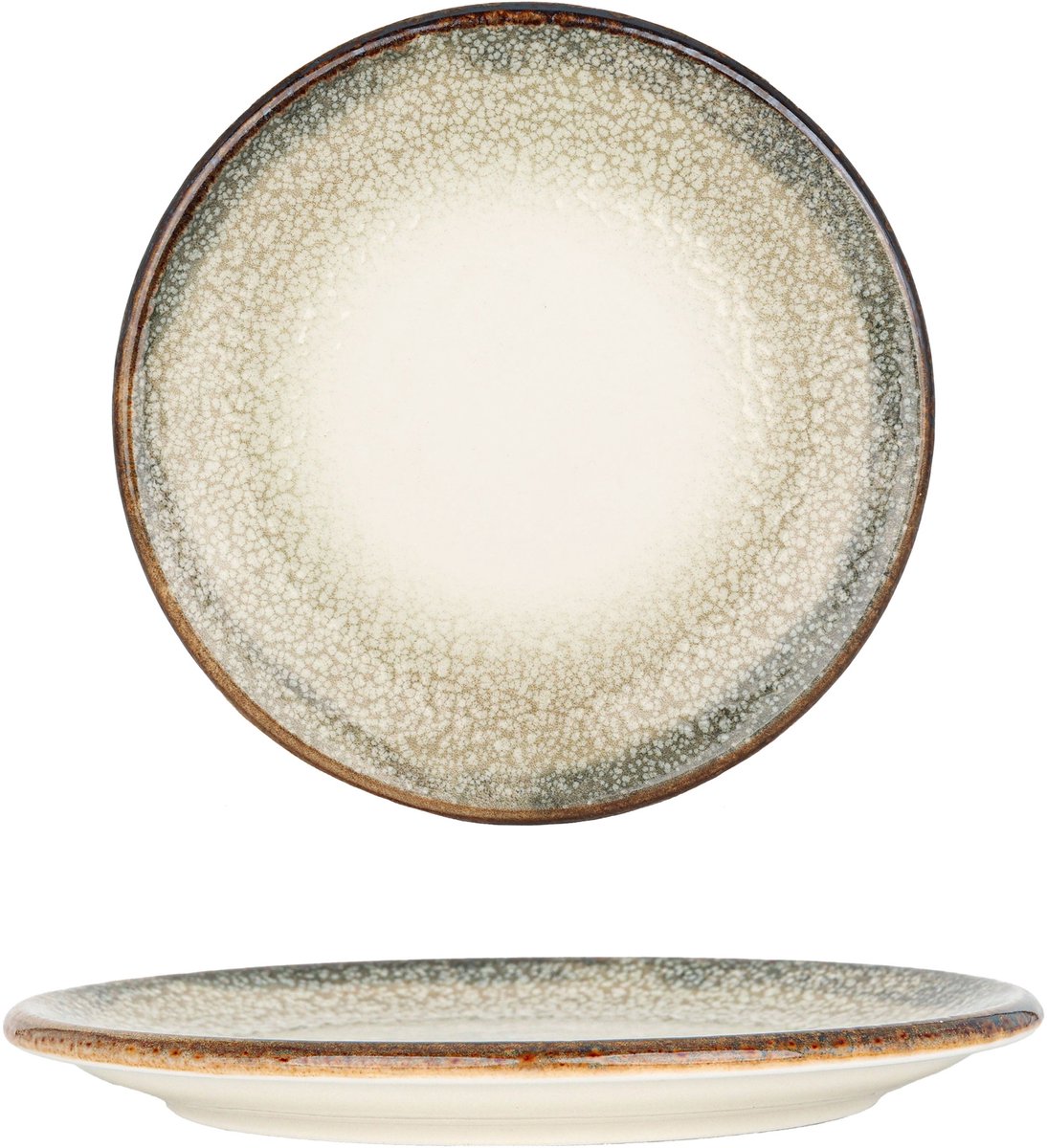 By Bone Dessertbord - Spazio - Porselein - 19 cm - set van 6