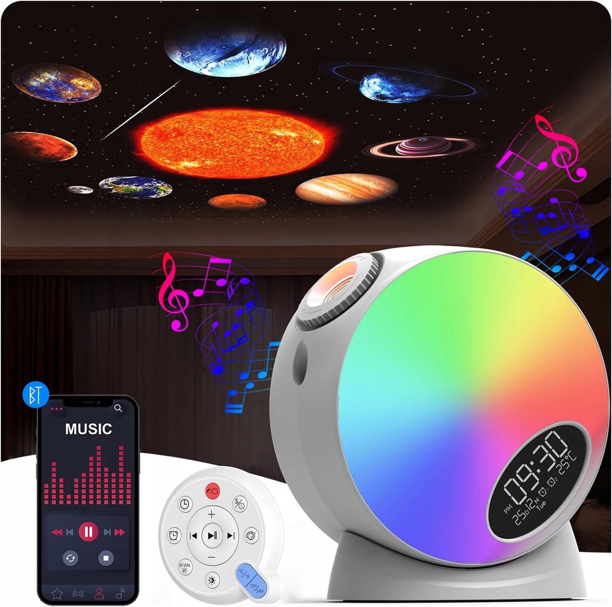 Upgrade Sterrenprojector - 13-in-1 Galaxy Lamp met Bluetooth Speaker & Slaapgeluiden