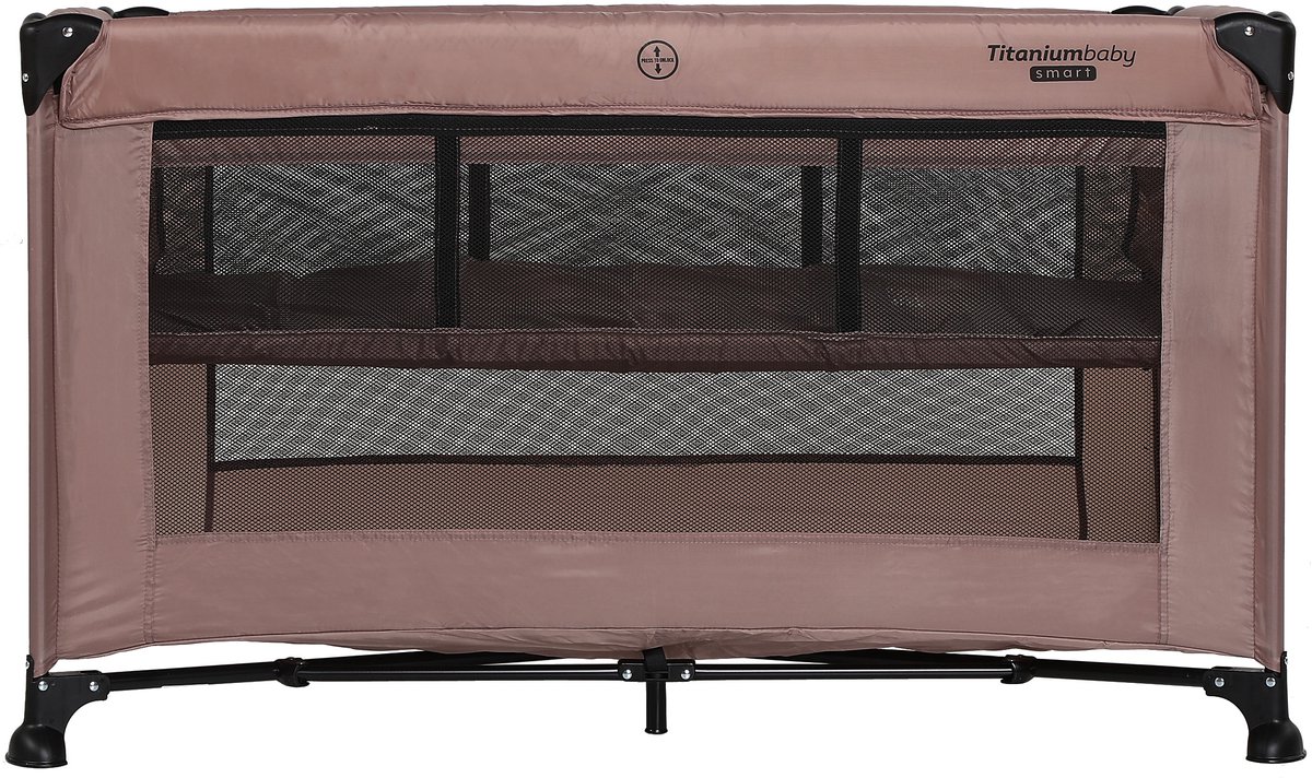Titaniumbaby Campingbed SMART Jordan met verhoger 60x120 Taupe inclusief draagtas thumbnail 6