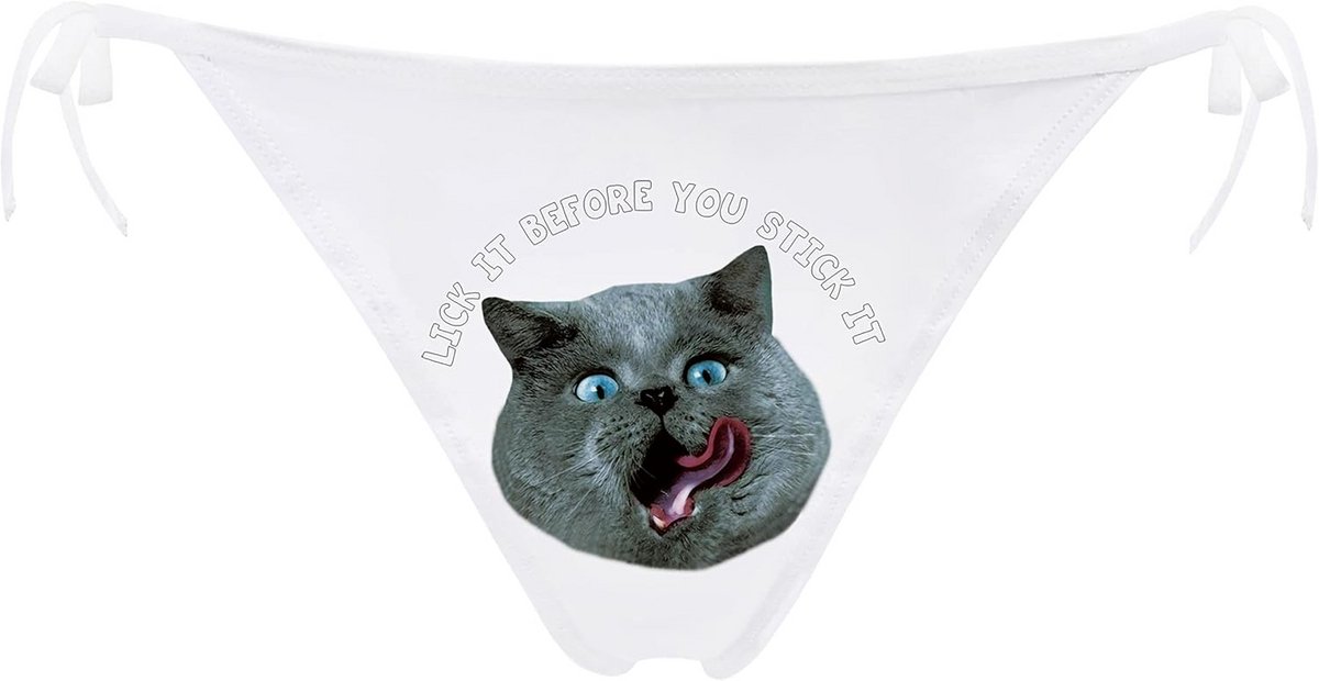 Dames String met Grappige 3D Print - One Size