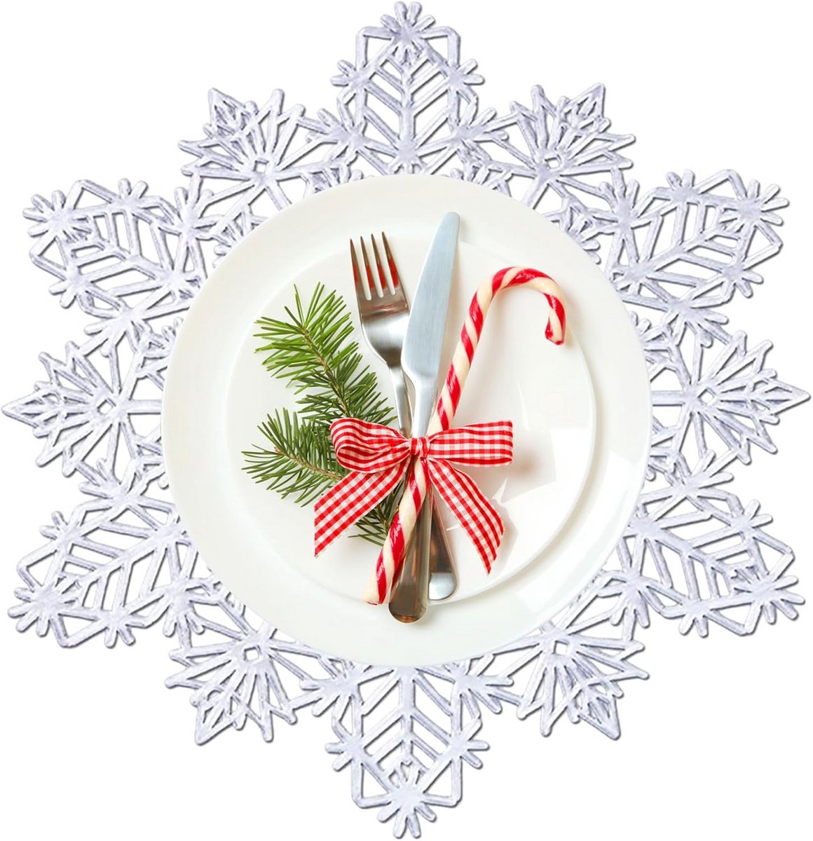 4 Stuks Kerst Placemats - Wasbaar, Hittebestendig en Antislip Tafelbeschermers