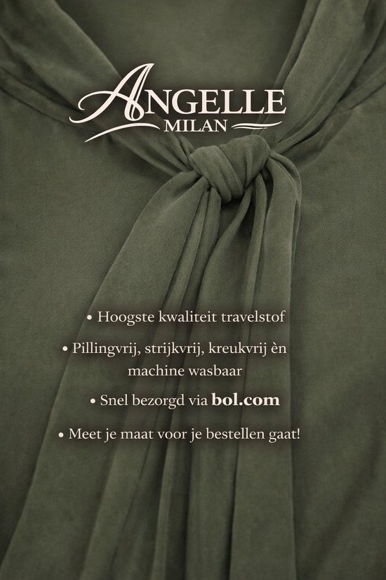 Angelle Milan - Vêtements de voyage pour femmes - Chemisier militaire avec cordon - Respirant - Infroissable - Robe durable - En 5 tailles - Taille M