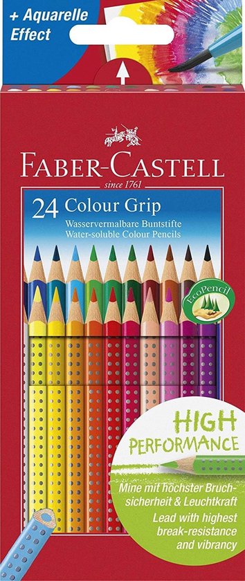 Faber-Castell Castle Kleurpotloden, 60 stuks, kartonnen etui (60 stiften blok puntenslijper