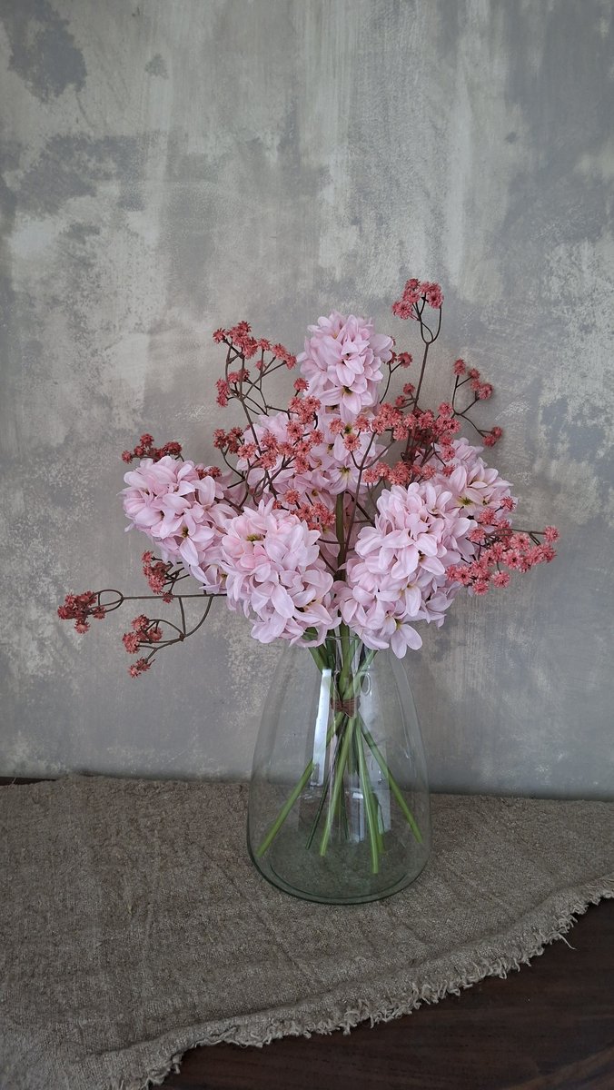 Hyacinten kunst boeket rose