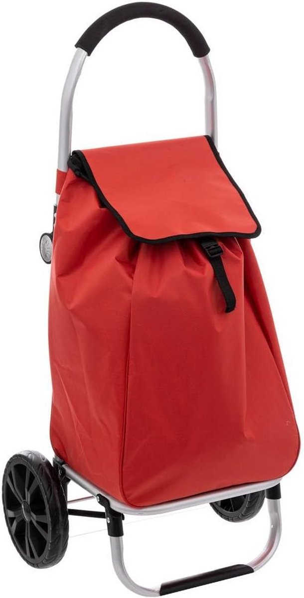 Boodschappentrolley 51L Aluminium Inklapbaar met 2 Wielen - Grote Capaciteit Roze