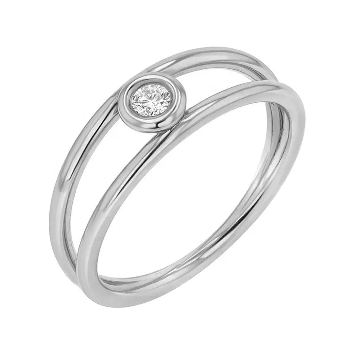 Ring echt zilver met zirkonia/maat 57/Bling-it