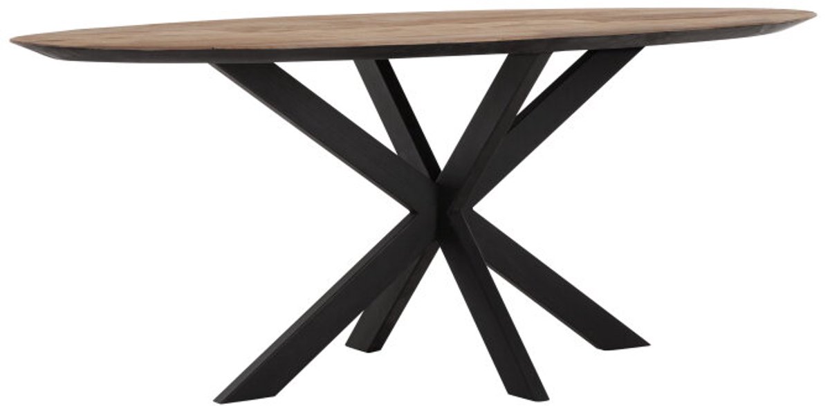 DTP Home Eettafel Timeless ovaal teakhout – 200x200x78 cm