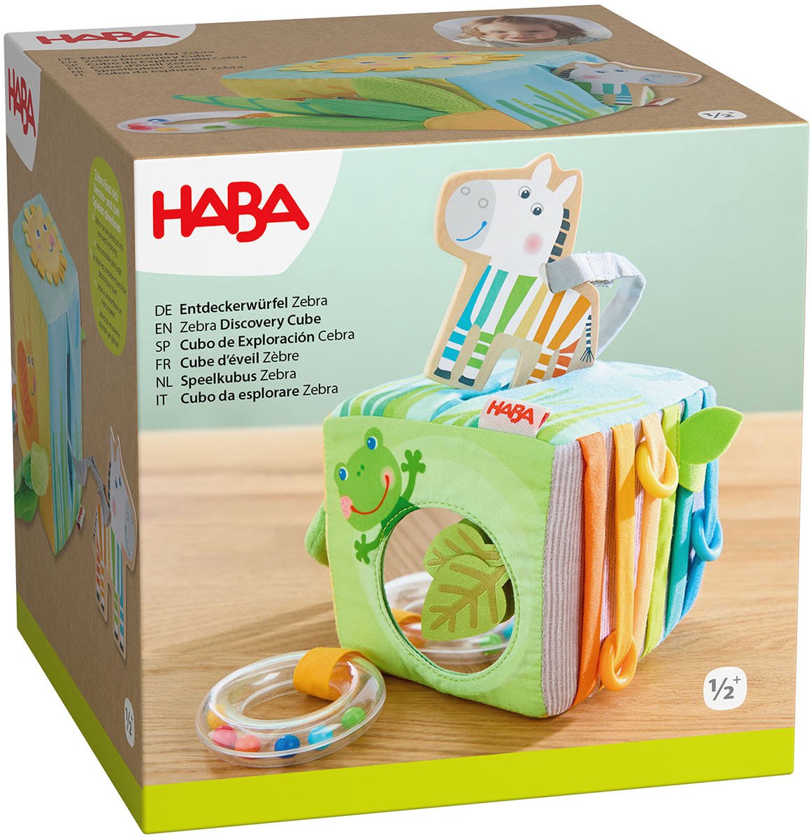 Haba speelkubus Zebra
