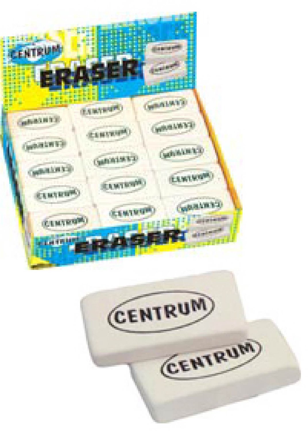 Centrum Gum - Traditionele schoolgum - Gom - Gum - Eraser - Tekenbenodigdheden - 4x2 cm