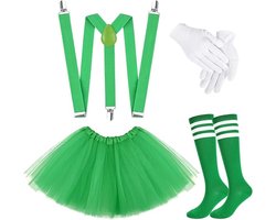 Daity Een tutu-set - inclusief jarretels - handschoenen en kousen - perfect voor Halloweenkostuums voor vrouwen.