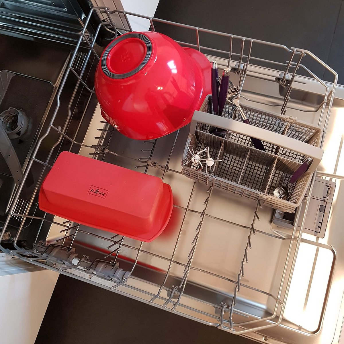 Rechthoekige Bakvorm van Silicone met Antiaanbaklaag - 21x8.5x6 cm Rood