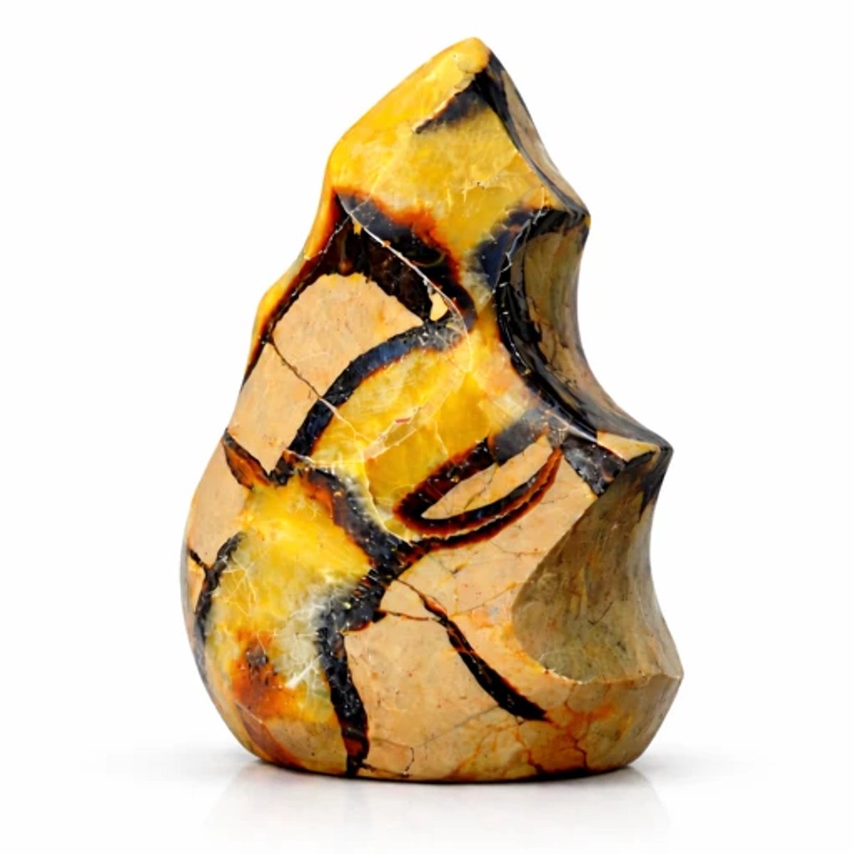 S4H - Bumblebee Jaspis Vlam 700–800 g – Gepolijste Edelsteen Flame (Bescherming, Focus & Zelfvertrouwen)
