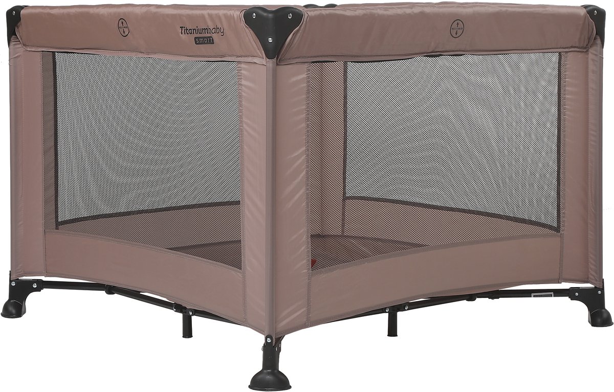 Titaniumbaby Opvouwbare box SMART Mason met verhoger 100x100 cm Taupe inclusief draagtas – foto 4