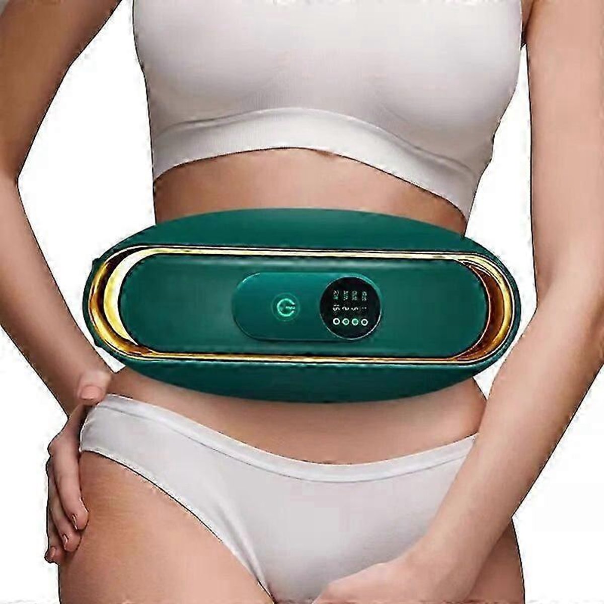 Cellulitis massager- lichaamsmassager- afslankende rugmassager- elektrische afslankband voor de buik- vetverbrandende buikmassage- groen- Brawdress