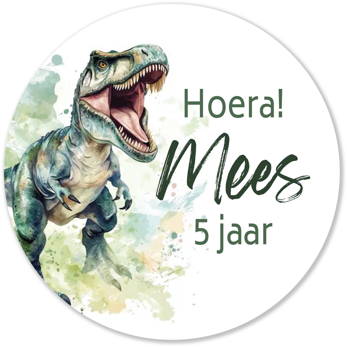 Traktatie stickers met naam – Dinosaurus – 44 stickers – Verjaardag & school