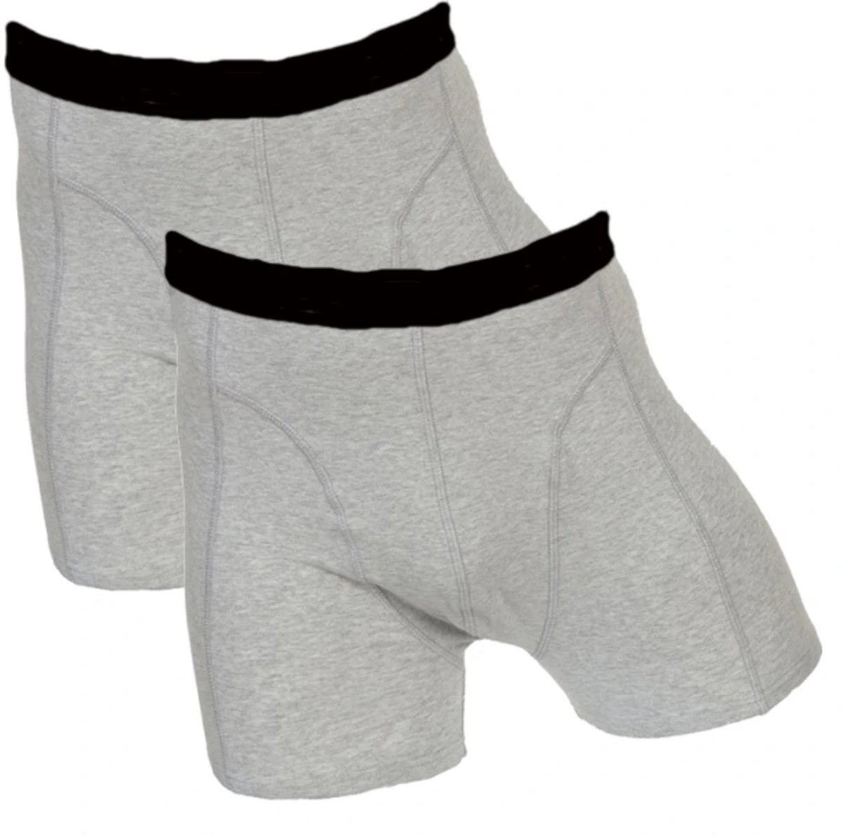 Fun2wear heren boxershorts - elastisch katoen - 2-pack - maat XXL - grijs mêlee
