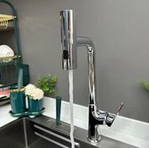 Keuken Kraan Spuitkop - Kraan Opzetstuk - Snel Schoonmaken - 3 Waterstanden - 14 cm Lengte - Zilverkleurig