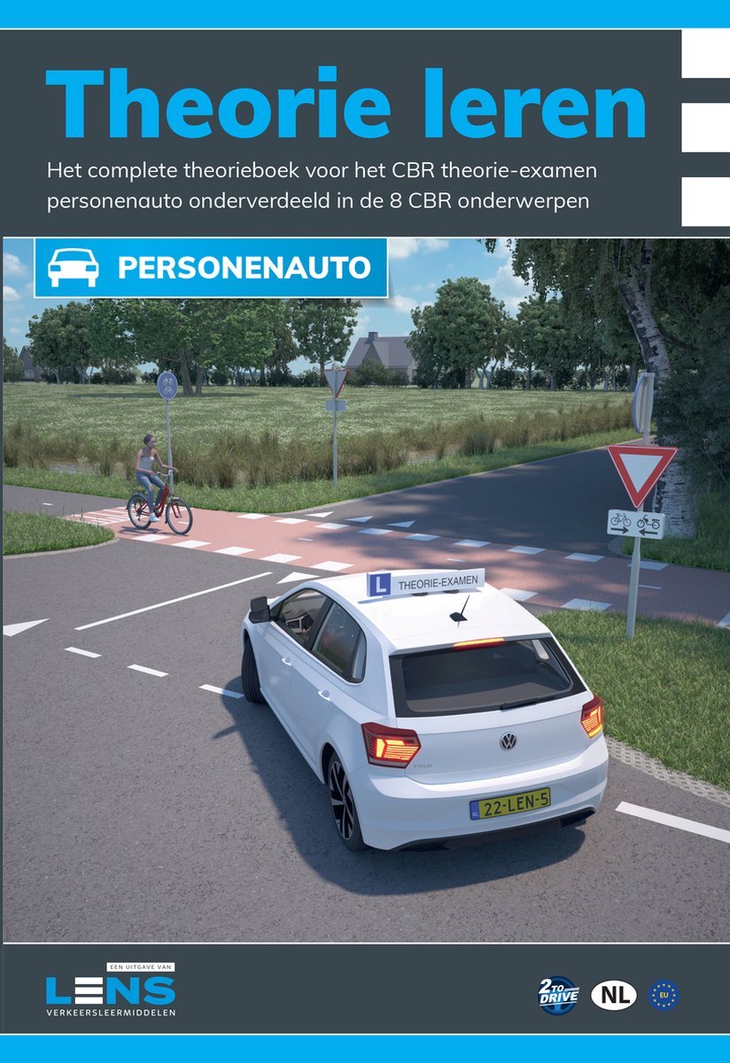 Omslag van Auto Theorieboek 2026 Rijbewijs B - CBR Theorie Leren - Lens Media
