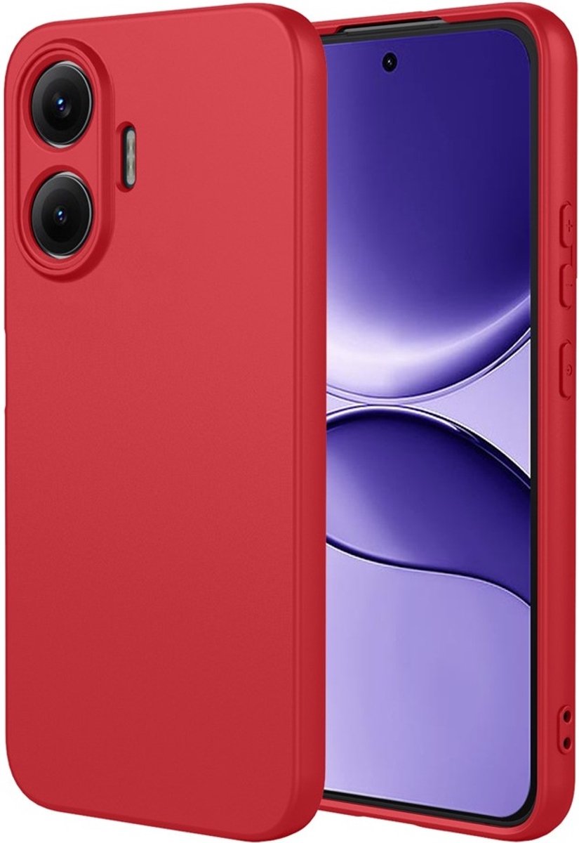 Hoesje geschikt voor Xiaomi Poco F7 - Phonesta Soft Silk Silicone Back Cover - Rood