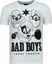 Local Fanatic Beagle Boys - Cool T-shirt Hommes - 6319W - White Beagle Boys - Cool T-shirt Hommes - 6319W - Blanc Hommes T-shirt Taille S