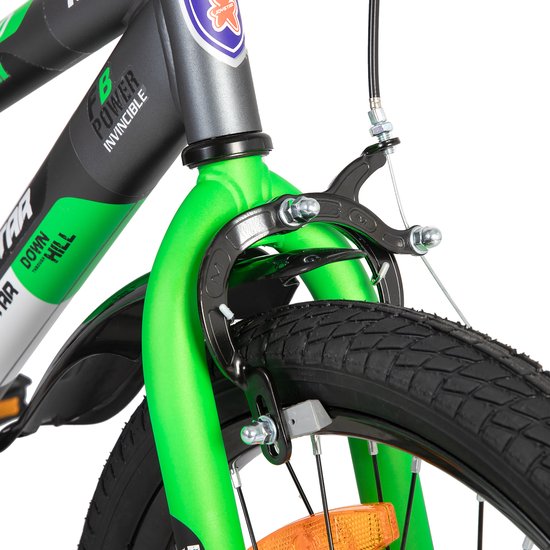 JOYSTAR New Berry Kinderfiets - 16 Inch - Voor Jongens & Meisjes (4-7 Jaar) - Inclusief Zijwieltjes - Groen - Geschikt voor buitenactiviteiten in de lente van JOYSTAR — afbeelding 4