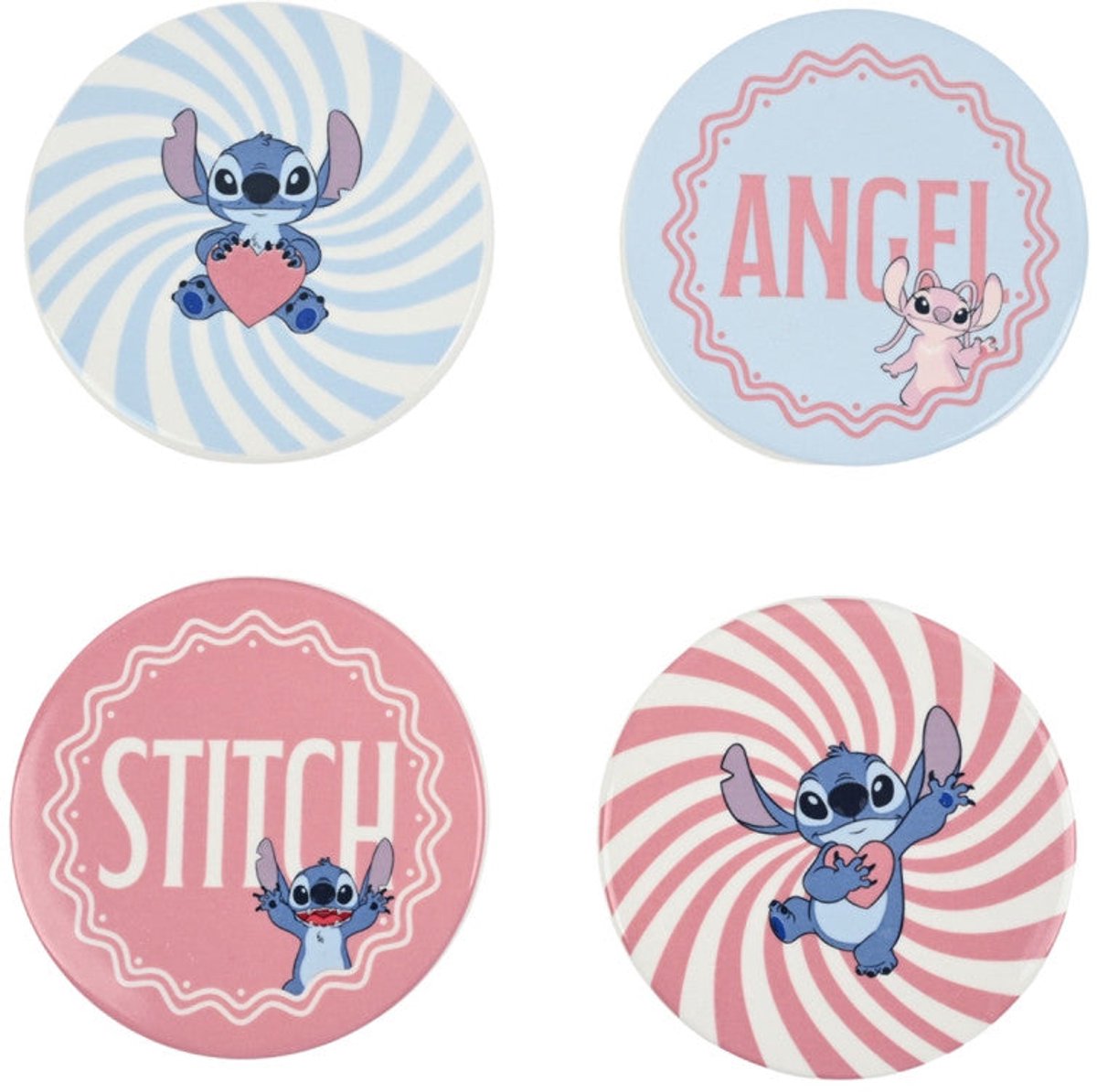 Disney Home Stitch & Angel Valentijn Onderzetters (Pre Order)