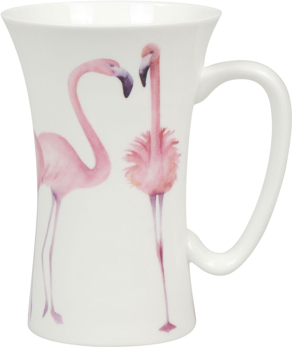 Könitz Mega Mok Flamingo, Mok, Vogel, Beenderen porselein, Kleurrijk, 630 ml, 11 2 016 2787